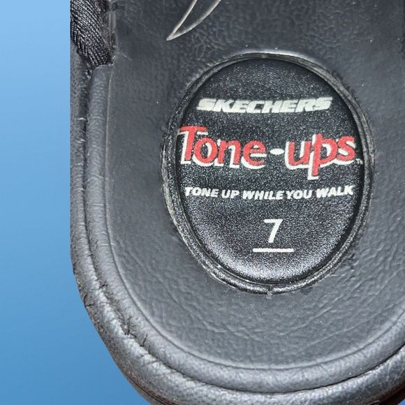 Skechers Tone Ups Toning Flip Flops Sandals Black Size 7 - Picture 3 of 5
